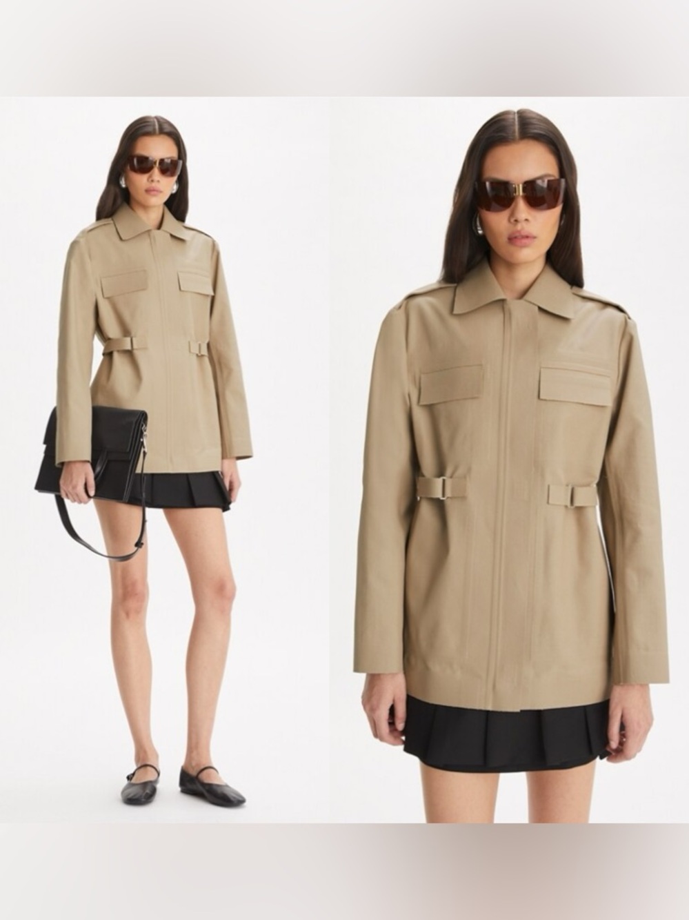 NWT Tory Burch Canvas JACKET WITH WAIST BELT $1,298 8
